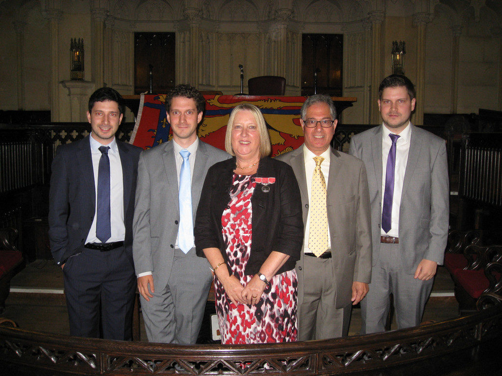Frances pictured with her family at the award ceremony